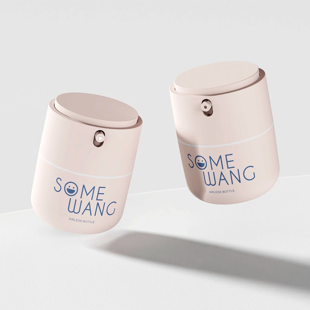 Elegant 50ML airless lotion bottles for skincare packaging by Somewang.