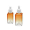 SOMEWANG PETG 50ml square factory direct price double color dropper gradient orange essence oil skincare cosmetic travel toner - Image 2