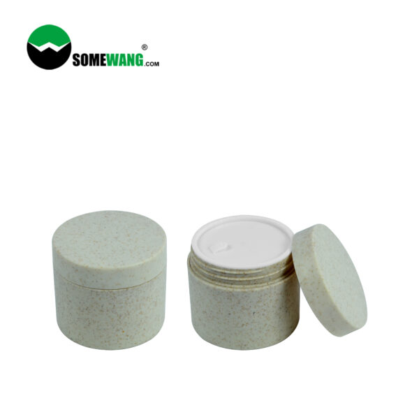 Eco friendly biodegradable cosmetic packaging 30g 250g 100% Wheat Straw Body Face Cream Biodegradable Cosmetic Jar - Image 5