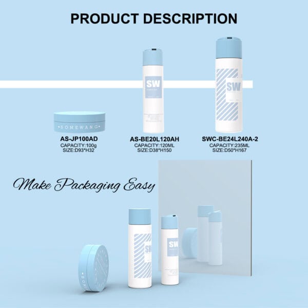 eco-friendly hair care cosmetic packaging empty hair wax jar hair conditioner shampoo bottle PCR plastic bottles BPA-free bottle - Image 2