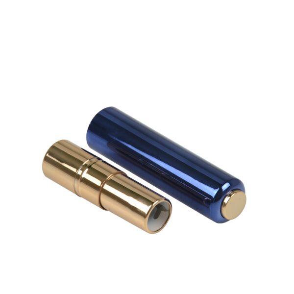 Hot Sale Custom blue and gold Color Empty Plastic Aluminum Push Type Lip Balm Container Lipstick Tube lipstick packaging - Image 3