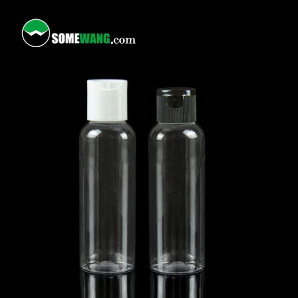 round shoulder PET bottle with disc top cap mist spray bottle cosmetic packaging PET skin care plastic bottles - Image 3