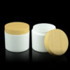 Somewang 250ml recyclable PP Empty Plastic bamboo cap customized jar container lotion cream skincare lip cream hand - Image 4