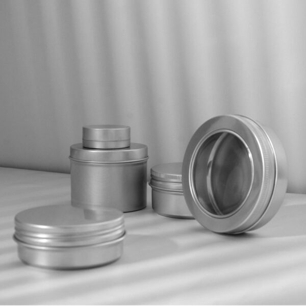 SOMEWANG Custom Metal Tin Aluminum Jars 60 ml Empty Cosmetic Aluminum Tin Jar with Screw Top for Skin Care - Image 2