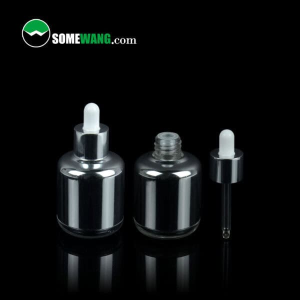 Luxury Customized High Quality Anodized Aluminum Glass Dropper Bottle For Essential oil For Skin Care Serum For Eye Cream