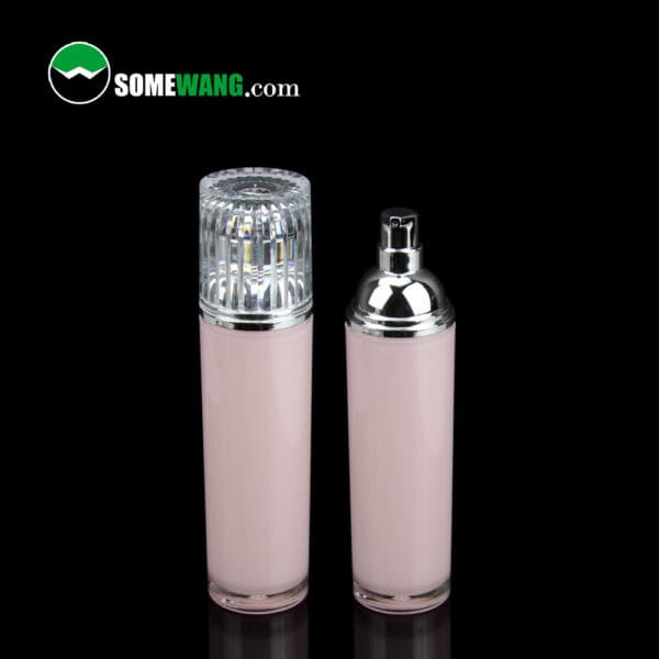 luxury customized cosmetic packing set shiny lotion  plastic bottle with treatment pump cream jar for skin care - Image 5