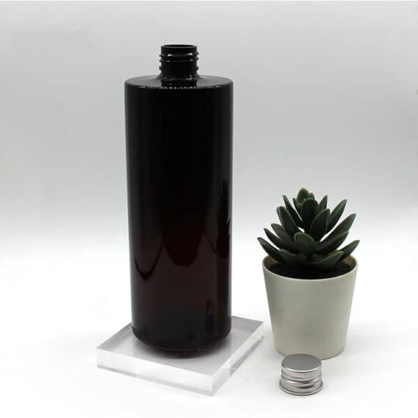 Customized Black empty HDPE plastic cylinder  bottle for shampoo bottle lotion bottle - Image 2