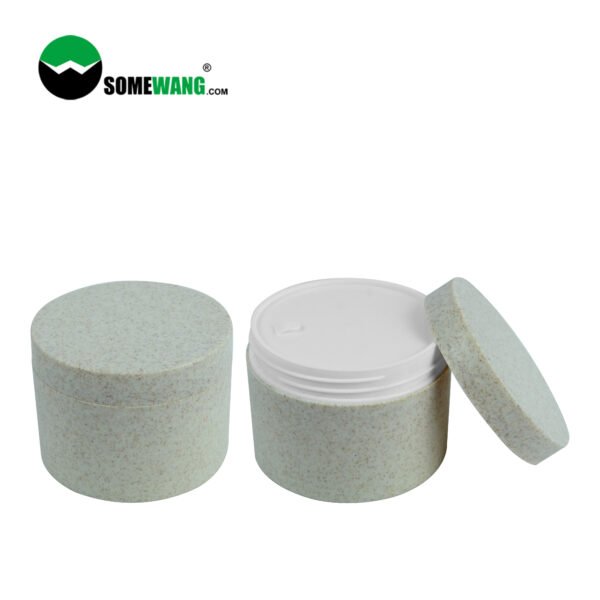 Eco friendly biodegradable cosmetic packaging 30g 250g 100% Wheat Straw Body Face Cream Biodegradable Cosmetic Jar - Image 3