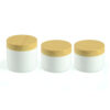 Somewang 250ml recyclable PP Empty Plastic bamboo cap customized jar container lotion cream skincare lip cream hand - Image 2