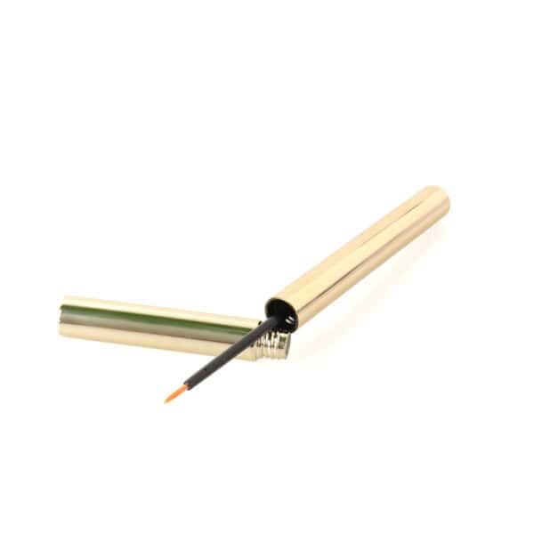 golden eyeliner tube with brush tip luxury cosmetic packaging for eye make up - Image 2