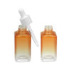 SOMEWANG PETG 50ml square factory direct price double color dropper gradient orange essence oil skincare cosmetic travel toner