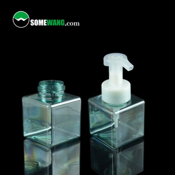 Customized PETG Hand sanitizer shampoo square plastic bottle whit foamer pump - Image 3