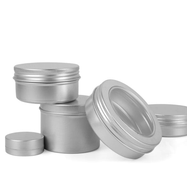 SOMEWANG Custom Metal Tin Aluminum Jars 60 ml Empty Cosmetic Aluminum Tin Jar with Screw Top for Skin Care - Image 3