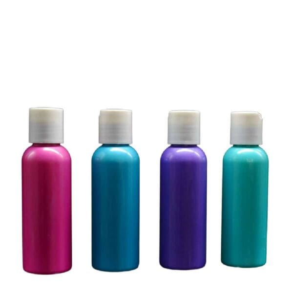 round shoulder PET bottle with disc top cap mist spray bottle cosmetic packaging PET skin care plastic bottles