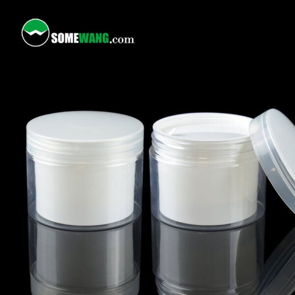 200ml Big Capacity Custom Printing Double Wall PET PP Plastic Hair Wax & Clay Jar For Skin Care Face Mask Container