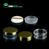 plastic makeup packaging empty loose powder compact jar powder container with combed cotton powder-puff