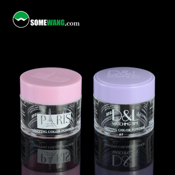 SOMEWANG OEM luxury Acrylic Jar Cosmetic Skincare Cream Jar liquid OEM lotion balm Double-wall Container Transparent colorfulcap