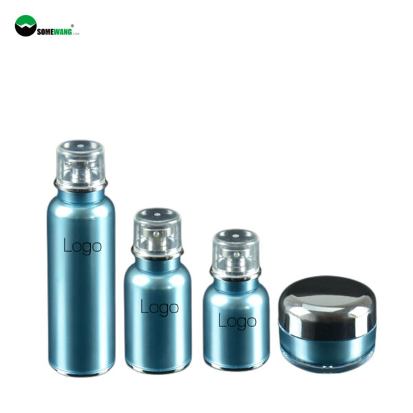 Luxury Cosmetic Plastic Packing Wholesale Lotion Bottle With Treatment Pump Cream Jar For Skin Care 40ml 60ml 120ml