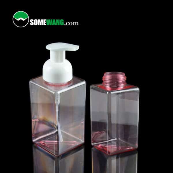 Customized PETG Hand sanitizer shampoo square plastic bottle whit foamer pump - Image 4