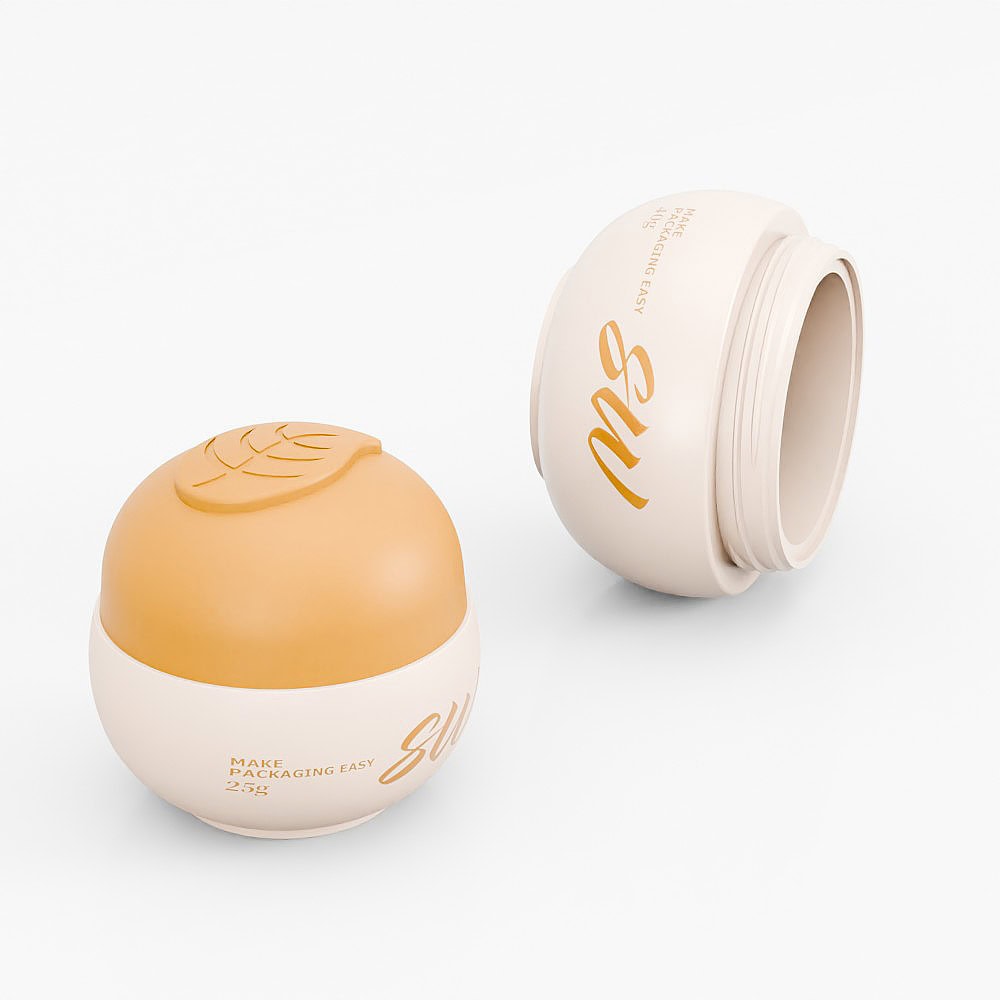 Kid-friendly PP jar for packaging with leaf design and secure lid.