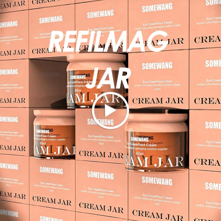 Somewang Refilmag Jar for eye cream with packaging display.