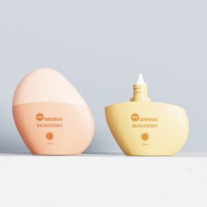 50ML Sunscreen Bottle SpecialShape Squeeze Isolation Cream Bottle with Screw Cap