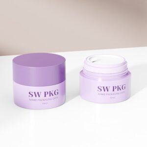 Double-Wall 50g Acrylic Plastic Cosmetic Jars with Caps for Lotion Skin Care Personal Care Face Cream Containers