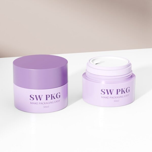 Double-Wall 50g Acrylic Plastic Cosmetic Jars with Caps for Lotion Skin Care Personal Care Face Cream Containers