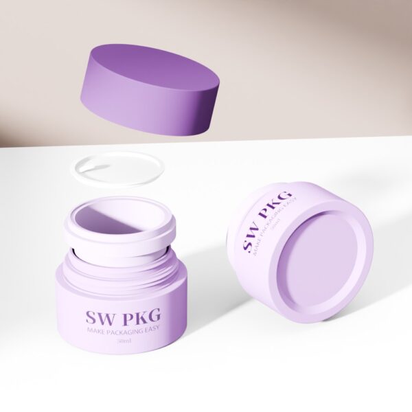 Double-Wall 50g Acrylic Plastic Cosmetic Jars with Caps for Lotion Skin Care Personal Care Face Cream Containers - Image 2