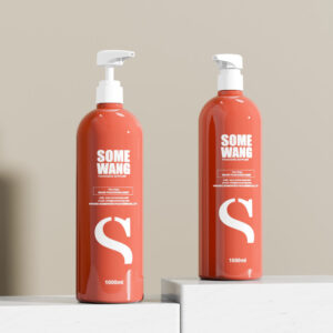 Shampoo Bottle 1000ML Dispenser Colorful Plastic Lotion Bottle for Cosmetic Packing