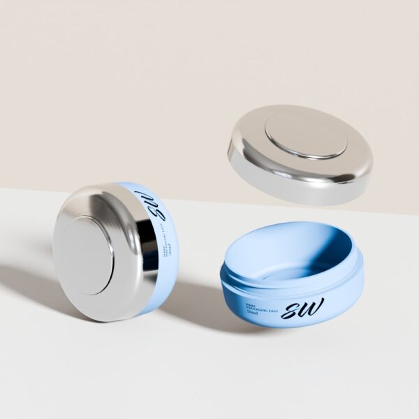 Somewang Factory Cylinder Shape 50g PP Facial Cream Jar with Screw Cap Plastic Personal Skincare Packaging Customized Logo