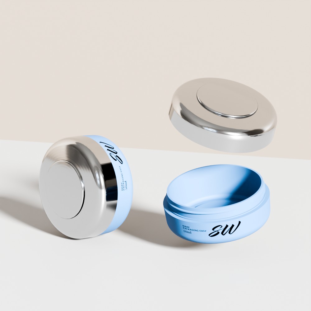 Somewang Factory Cylinder Shape 50g PP Facial Cream Jar with Screw Cap Plastic Personal Skincare Packaging Customized Logo - Image 3