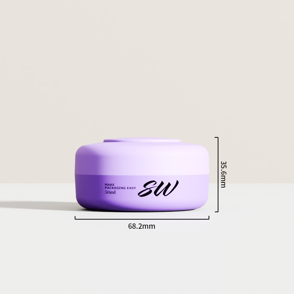 Somewang Factory Cylinder Shape 50g PP Facial Cream Jar with Screw Cap Plastic Personal Skincare Packaging Customized Logo - Image 4