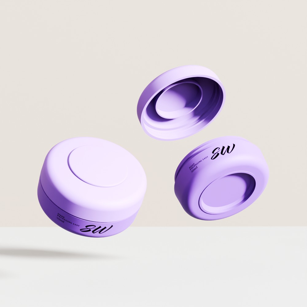 Somewang Factory Cylinder Shape 50g PP Facial Cream Jar with Screw Cap Plastic Personal Skincare Packaging Customized Logo - Image 2