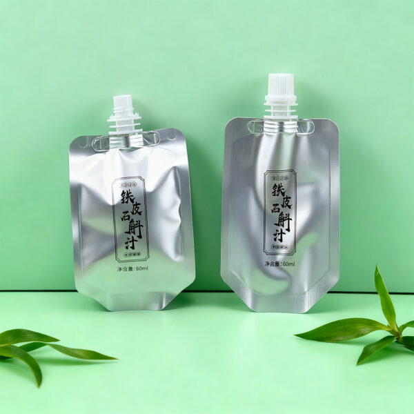 Factory Custom Printing Reusable 50ml 250ml Milk Yogurt Food Grade Plastic Packing Spout Pouch