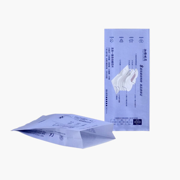 OEM Custom Women Care Products White PE Poly Packaging Sanitary Napkin Packing Bag