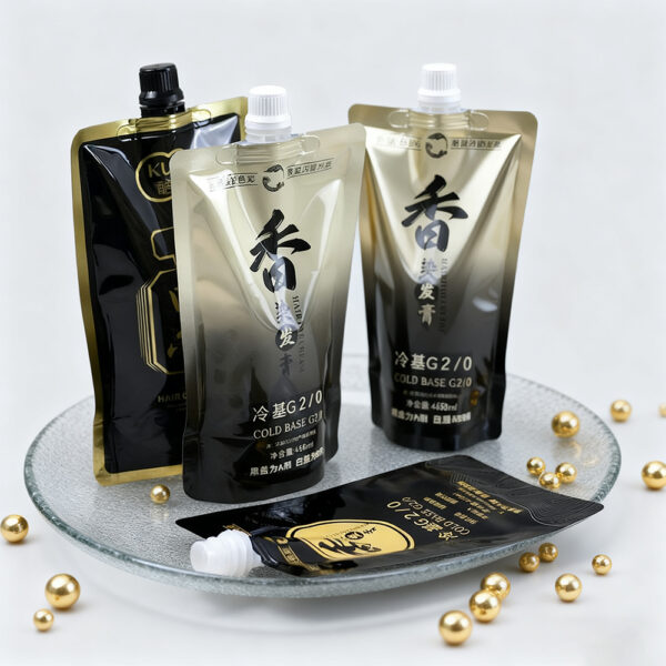 Custom Reusable Plastic Cosmetic Packaging Sample Gel Spout Pouch Tiny Bag