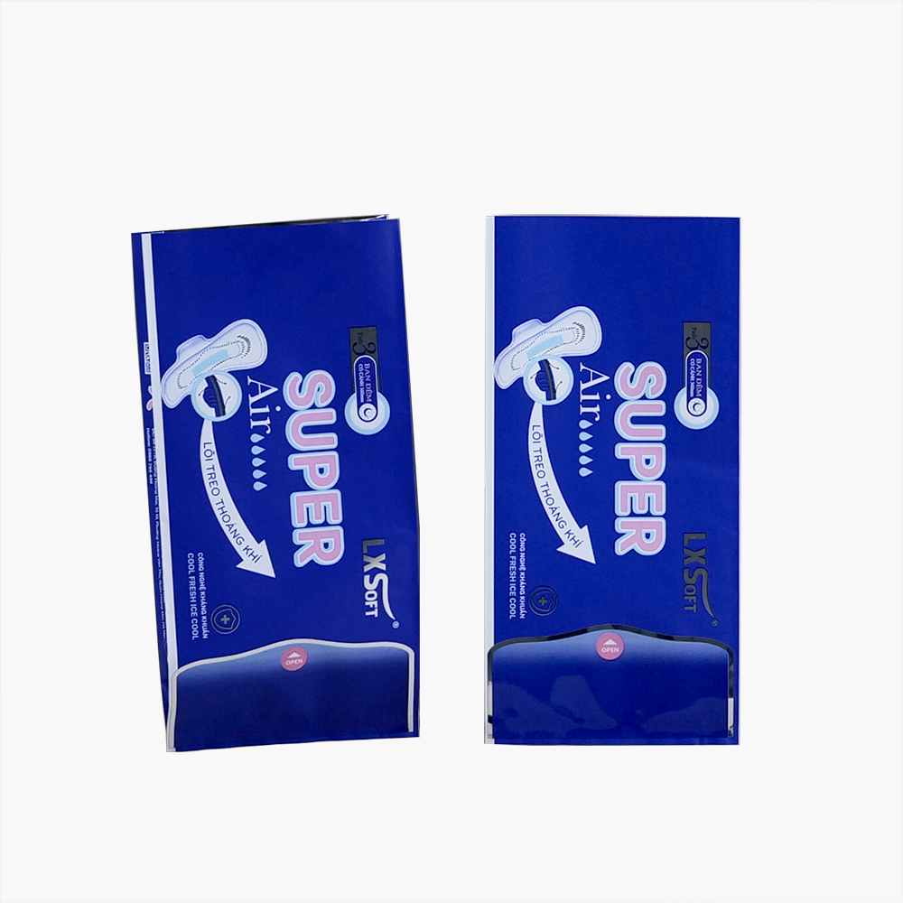 OEM Custom Women Care Products White PE Poly Packaging Sanitary Napkin Packing Bag - Image 2