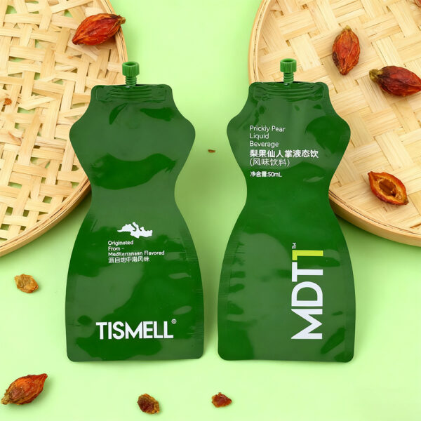 Custom Plastic Fashion Design Special Shape Skin Liquid Packaging Bag Cosmetic Spout Pouch Doypack for Sunscreen Cream Packaging