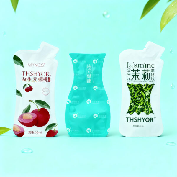 Three Side Sealed Bag for Energy Gel Drink Beverage Juice Jelly Pouch Shaped Liquid Sache