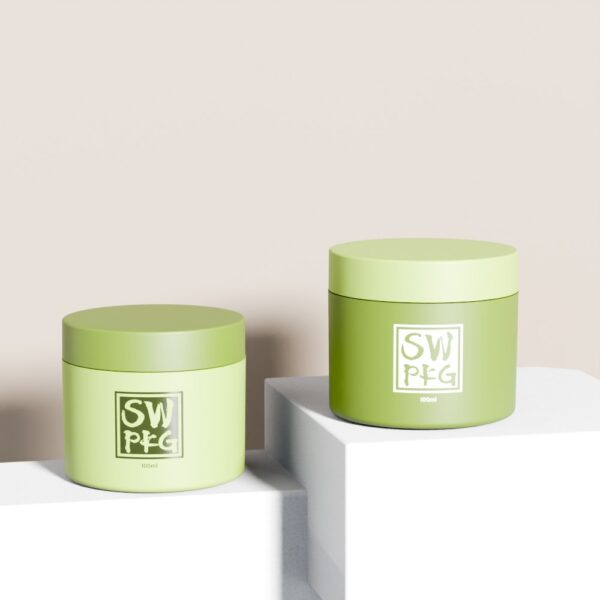 Custom Luxury Matte Custom Empty PP Double Wall Face Cream Sample Jar 100g Round Jar Plastic Nail Gel Jar