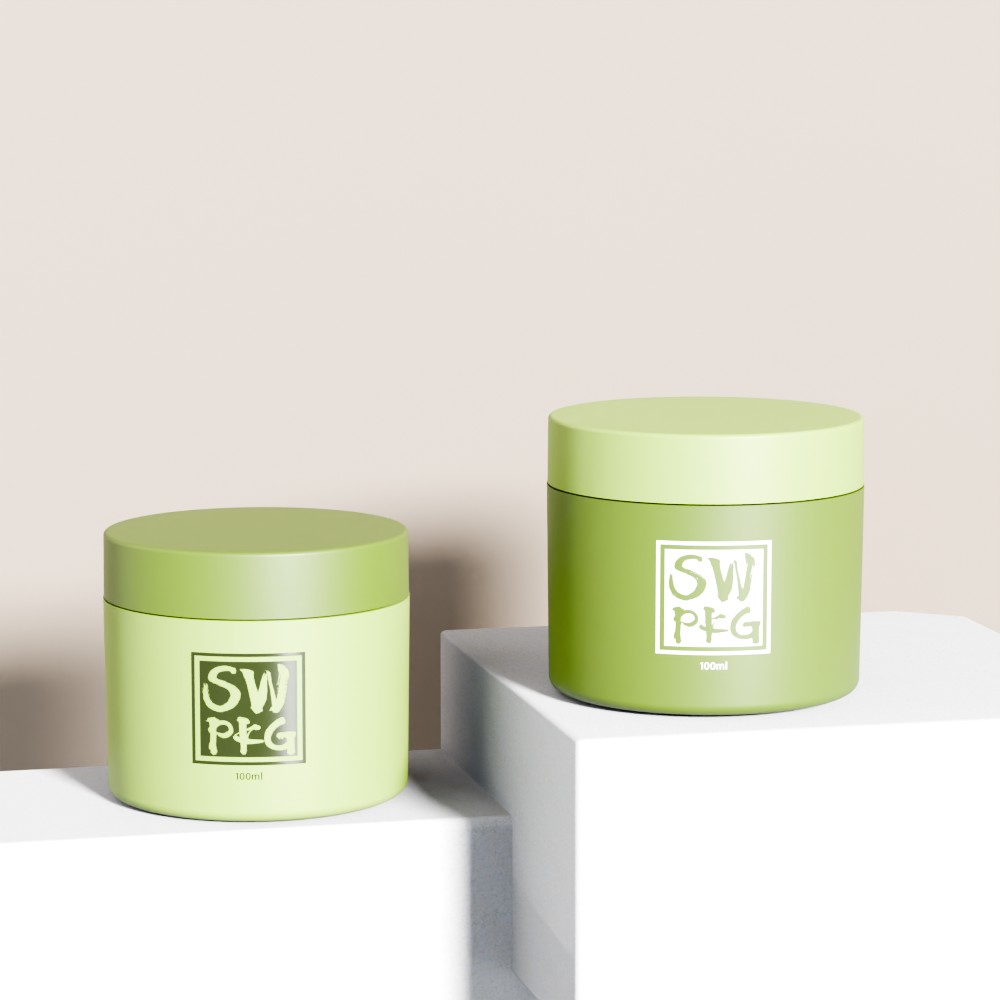 Custom Luxury Matte Custom Empty PP Double Wall Face Cream Sample Jar 100g Round Jar Plastic Nail Gel Jar