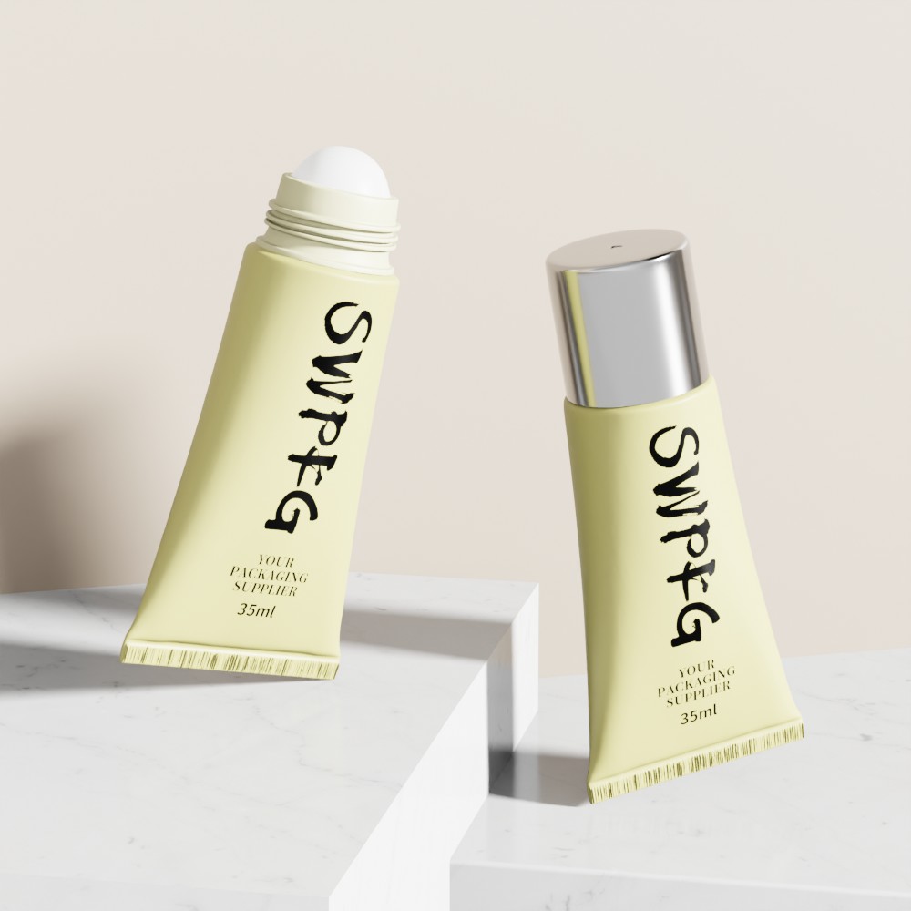 BB Cream CC Cream Airless Pump Packaging Tube Cylinder Container Cosmetic Plastic Tube