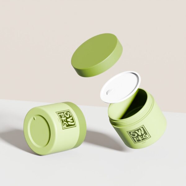 Custom Luxury Matte Custom Empty PP Double Wall Face Cream Sample Jar 100g Round Jar Plastic Nail Gel Jar