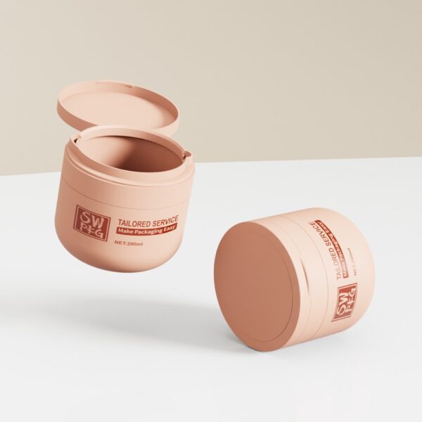 Custom PP Empty Cosmetics Jars double layer 200g Cream Jar