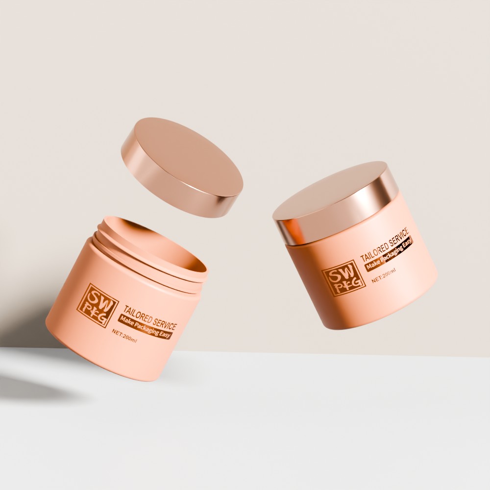 OEM ODM Clear Double Wall Plastic Jars with Lids 4 ozs clear Pet 8 oz Plastic Cosmetic Jars Cream Set 200g - Image 4