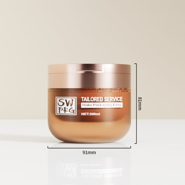 Custom PP Empty Cosmetics Jars double layer 200g Cream Jar