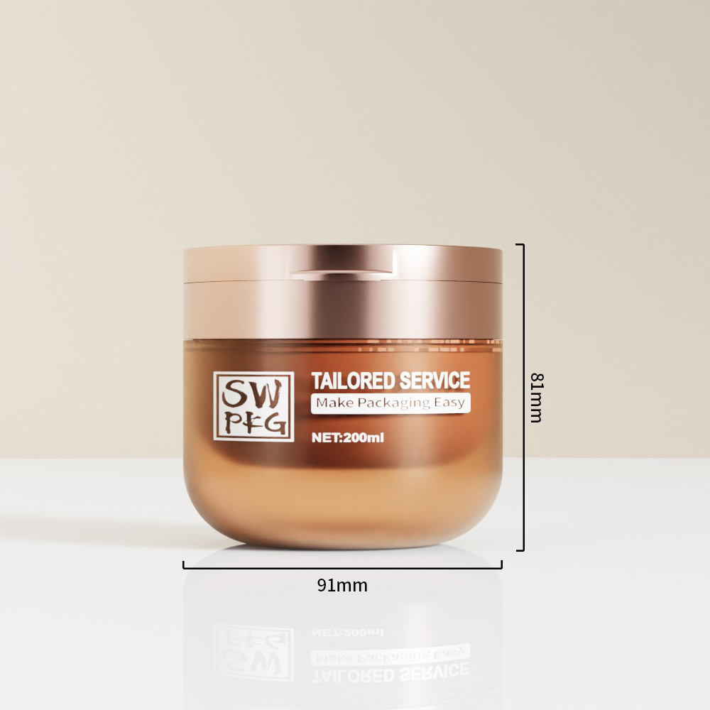 Custom PP Empty Cosmetics Jars double layer 200g Cream Jar - Image 2