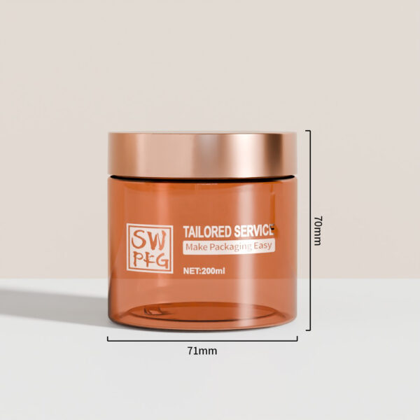 OEM ODM Clear Double Wall Plastic Jars with Lids 4 ozs clear Pet 8 oz Plastic Cosmetic Jars Cream Set 200g