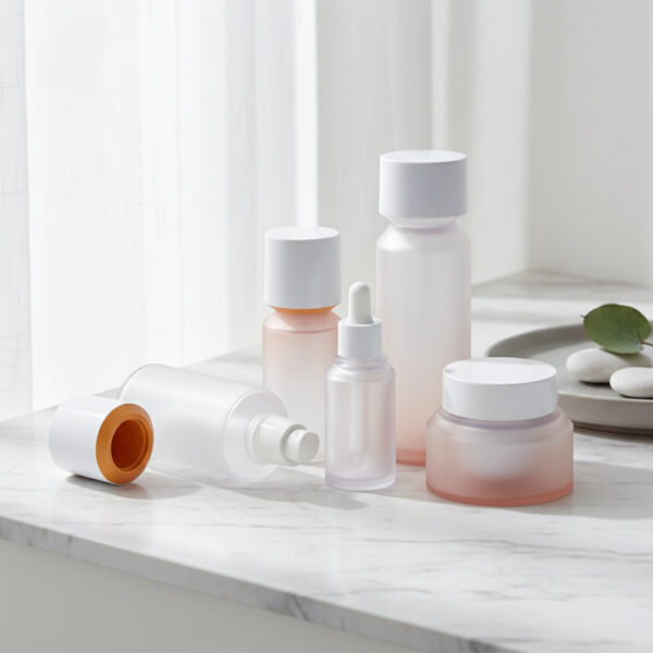 New Design 50G Frosted Bioplastic Luxury Skincare Cream Jars Bottles 30Ml 100Ml Empty Cosmetic Lotion Serum Packaging Plastic